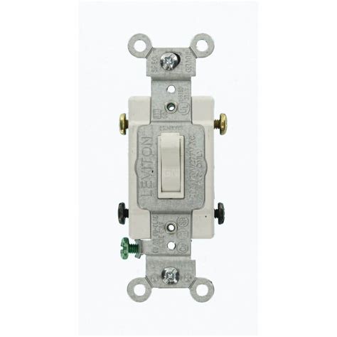 Leviton 20 Commercial Grade Double Pole Toggle Switch White 54522