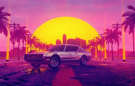 Retro Car Sunset Wallpapers Wallpaper Cave