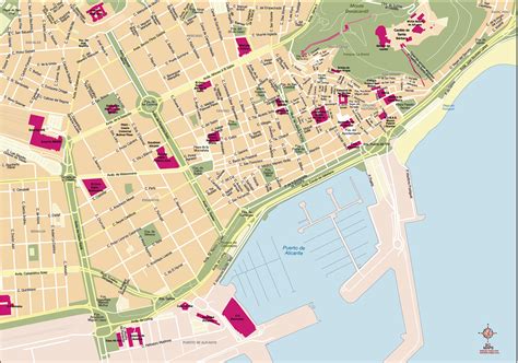 Alicante Alacant Mapa Vectorial Editable Eps Illustrator