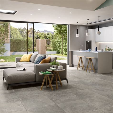 Midlake Grey Grey Tiles Living Room Living Room Tiles Open Plan
