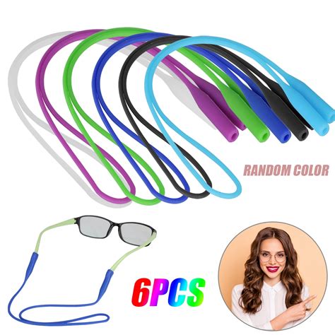6pcs silicone glasses straps tsv anti slip eyewear retainers sport