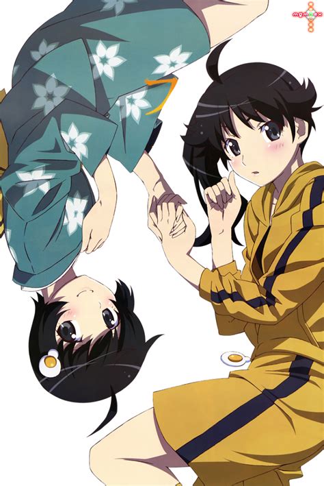 Monogatari Series Araragi Karen And Araragi Tsukihi Render 1 Anime