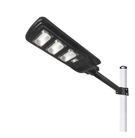luminária poste externa solar led 60w controle sensor mercado livre