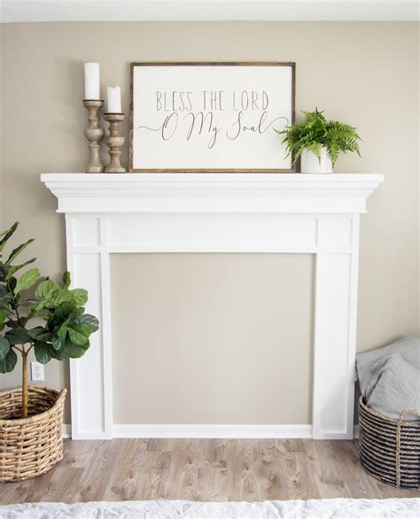 Maybe you just want the look of a fireplace so that you have a focal point for your living room or bedroom. DIY Faux Fireplace Mantel Tutorial | Grace In My Space