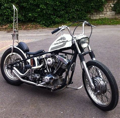 Shovelhead Motorcycle Harley Old School Chopper Bike