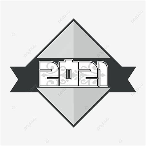 Flat 2021 Text Year Typography Design Vector Event Greeting