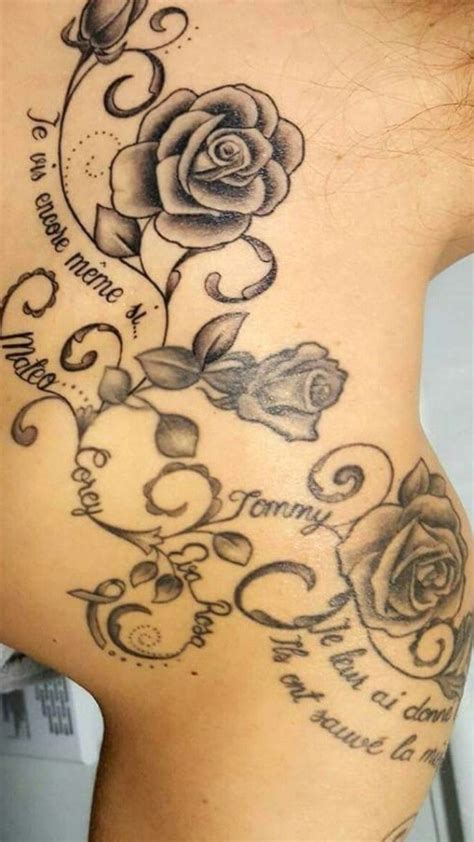 Name Flower Tattoo Rose Tattoo With Name Heart Tattoos With Names