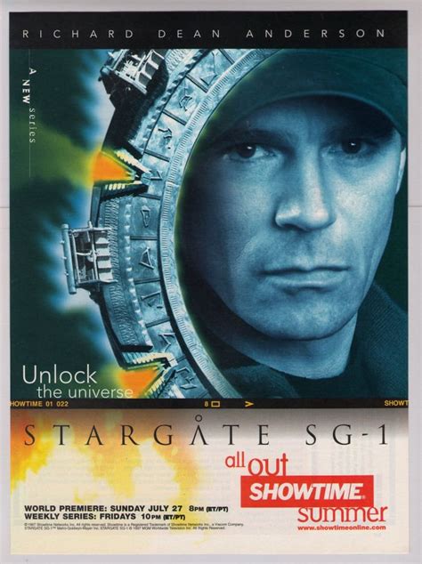 Stargate Sg 1 Tv Series Premiere 90s Print Ad Richard Dean Anderson