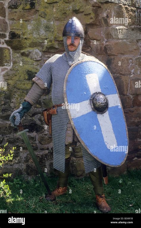 Norman Soldier Armed Warrior Battle Of Hastings Historical Stock Photo