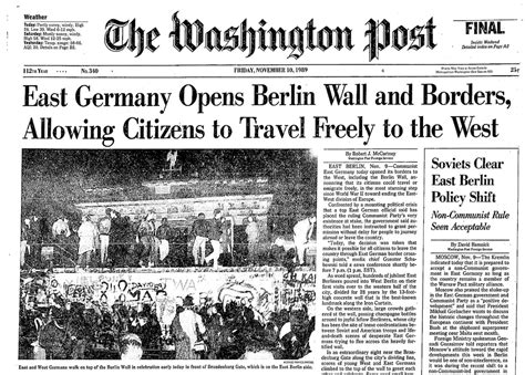 Berlin Wall Anniversary ‘the Day The Wall Came Down In 1989 The