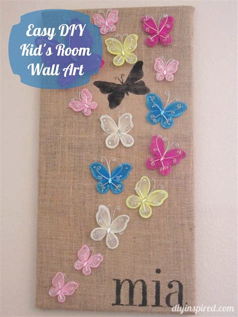Stenciled Butterfly Wall Art Diy Inspired