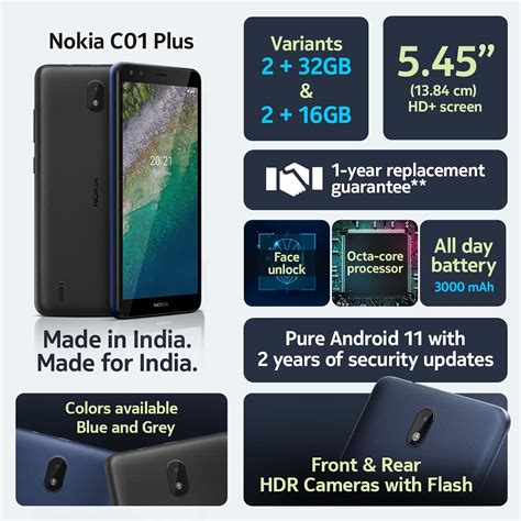 Buy Nokia C Plus Gb Ram Gb Blue Online Croma