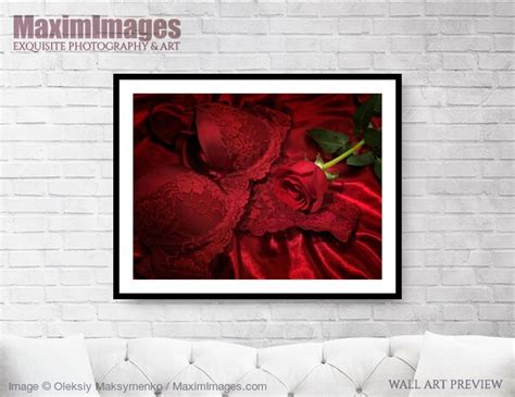 Art Print Of Red Rose And Lingerie Wall Art Mxi21850