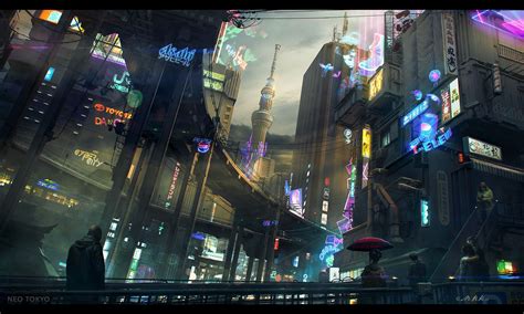 Neo Tokyo By Vladimir Manyukhin Neo Tokyo Cyberpunk City Fantasy