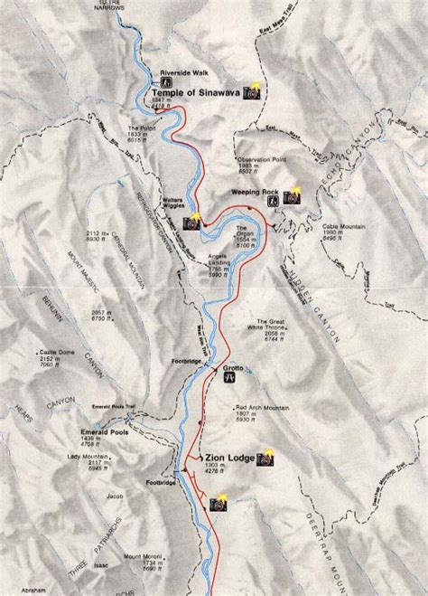 Zion Canyon Map