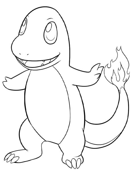 Charmander Pokemon 4 Coloring Page Anime Coloring Pages