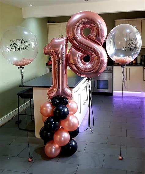 18th Birthday Balloons Birthday Balloons Diy Birthday Decorations 18th Birthday Decorations