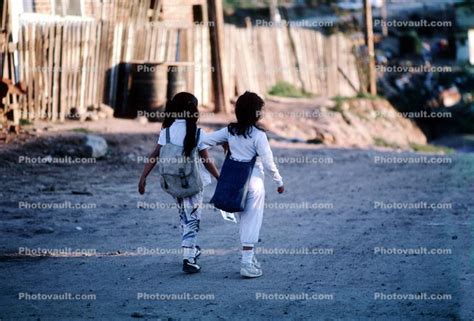 Schoolgirls Walkcing Colonia Flores Magone Images Photography Stock Pictures Archives Fine