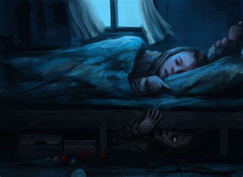 The Thing Under The Bed By Stefan Koidl Creepy Pictures Scary Art