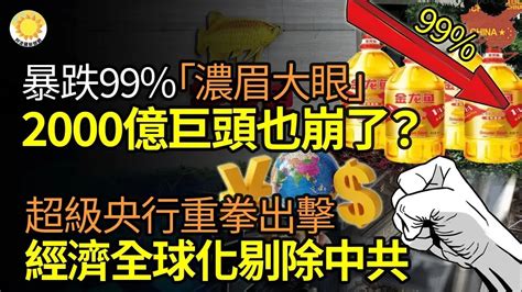 🔥【財經】暴跌99「濃眉大眼」的2000億巨頭也崩了？「超級央行」重拳出擊 經濟全球化剔除中共；投資者期待的中國大規模財政刺激，可能盼不到了