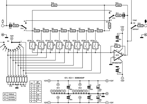 350 studio amplifier circuit scheme and pcb layout amplifier. Simple Treble Tone Control | Circuits-Projects