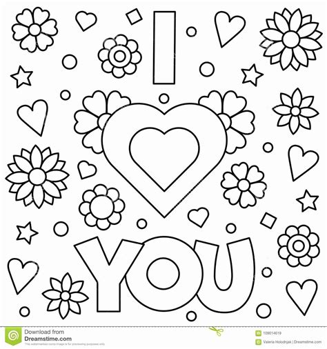 I Love You Coloring Sheet Best Of I Love You Coloring Page Vector