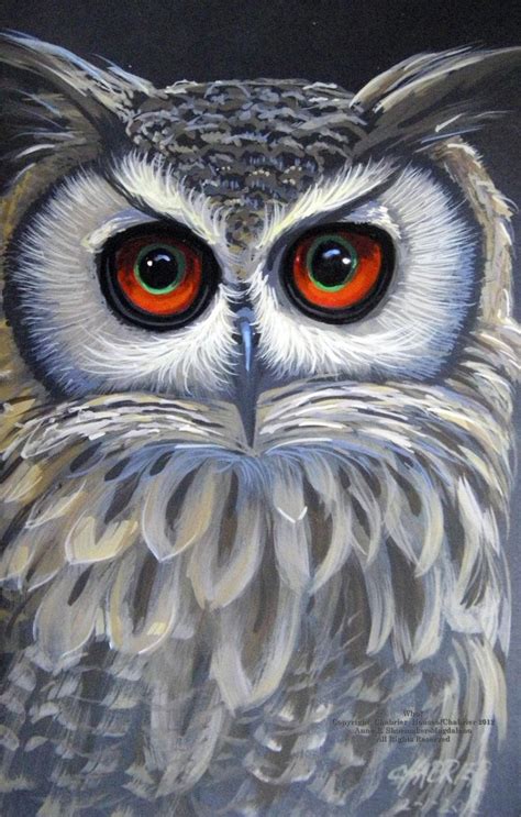 Who By Houseofchabrier On Deviantart Canvas Painting Owl Painting