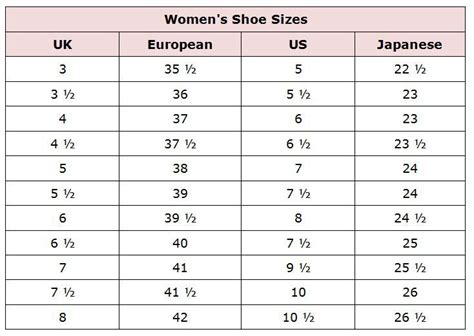 Buy Female To Male Shoe Size Conversion In Stock