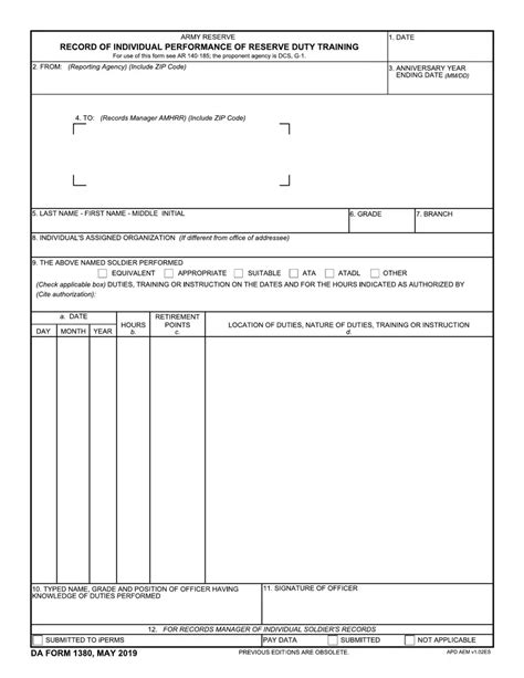 Da Form 1380 ≡ Fill Out Printable Pdf Forms Online