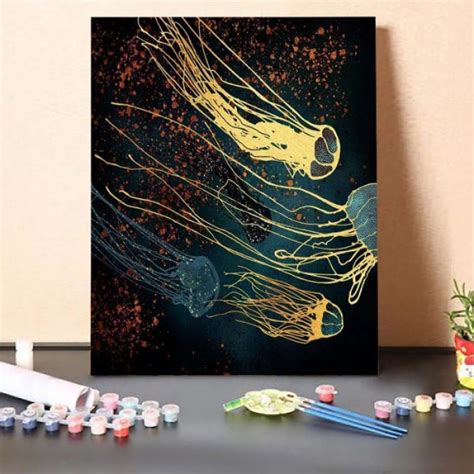Metallic Jellyfish Paint By Numbers Kit Australia Paint By Numbers
