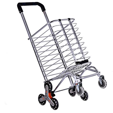 Shopping Cart Portable Utility Carts Folding Trolley Stair