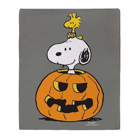 Snoopy And Woodstock Halloween Throw Blanket By Snoopystore Cafepress