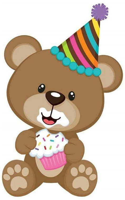 Birthday Bear Fabrict Shirt Iron On Transfer Iron On