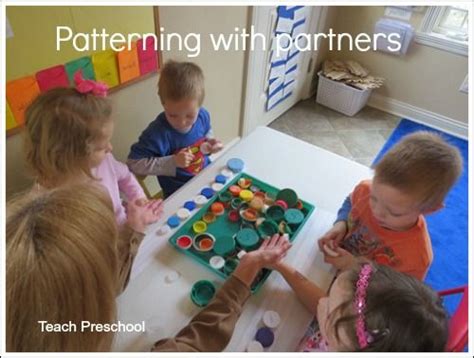 patterning with partners by teach preschool cooperative learning activities pre k activities