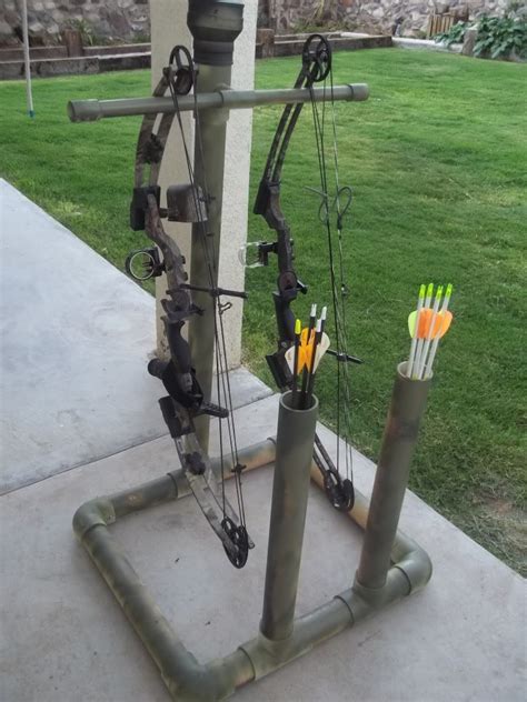 This Pvc Bow Stand And Arrow Holder Is An Excellent Idea For Shooting