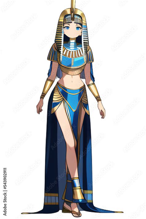 anime style ancient egyptian female stock illustration adobe stock