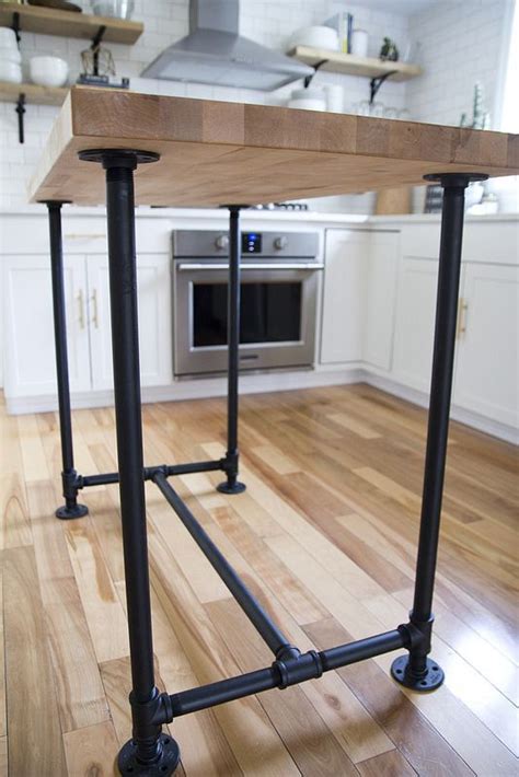 So what i did was i wanted a table that was very big and tall because of my back pain i get from bending at a angle. DIY Butcher Block Kitchen Island (via @jenloveskev) | Kitchen remodel small, Butcher block ...