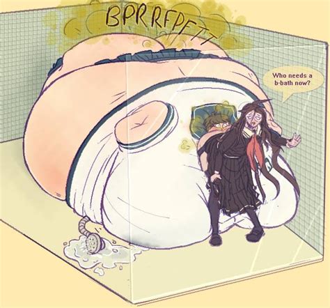 Rule 34 2girls Ahoge Bbw Belly Expansion Belly Inflation Blob Danganronpa Dress Eating Farts