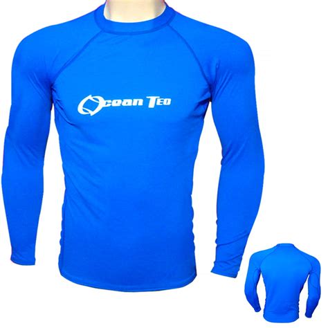 Ocean Tec Mens Long Sleeve Rash Guard Surf Shirt Water Sport Swimwear