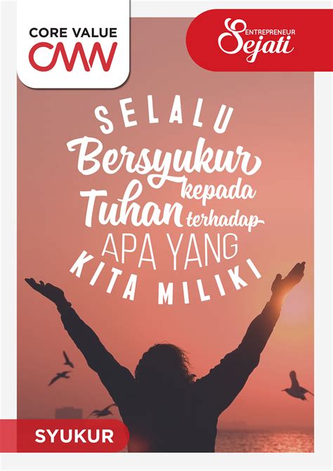 Cmn Core Value Typography Poster S Bersyukur Tuhan