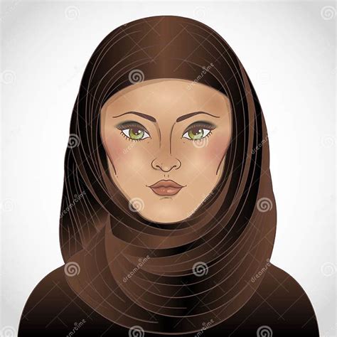 Portrait Of Arabic Muslim Woman Stock Vector Illustration Of Fashion Eastern 92702369