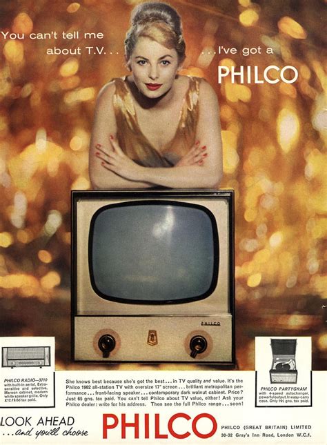 Philco 1950s Uk Televisions By The Advertising Archives Vintage