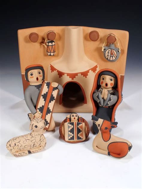 Jemez Pueblo Pottery Nativity Scene Nacimientos De Navidad