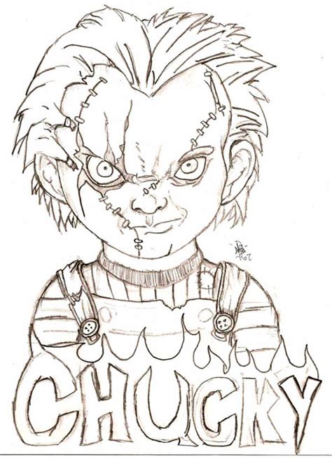 Chucky And Tiffany Free Coloring Pages