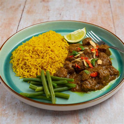 Malaysian Rendang Curry With Turmeric Rice Meal Kit Thespicesultan