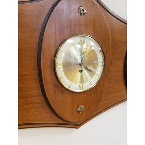 Mid Century 1963 Walnut Wall Clock By Empire Art Products Past Chapters And Spinoff Records Rva