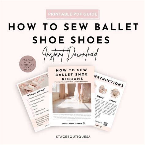 How To Sew Ballet Shoes Printable Guide For Dancers Sew Ballet Shoes