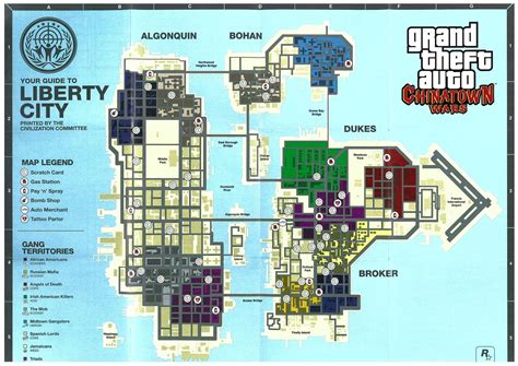 Liberty City De Gta Chinatown Wars In 2023 Chinatown Concept Map City