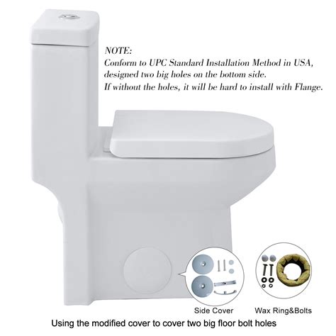 Horow Dual Flush Elongated One Piece Toilet W Soft Close Seat 10