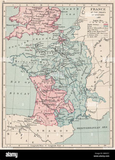 Hundred Years War France In 1360 Treaty Of Bretigny English Lands
